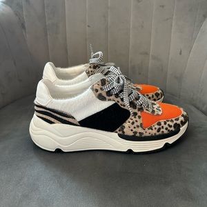 COPY - Oasis Society The Willow - Orange Animal Print Platform Sneaker